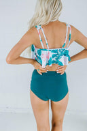 High Waist Floral Two Piece-Swimwear-Krush Kandy, Women's Online Fashion Boutique Located in Phoenix, Arizona (Scottsdale Area)