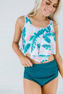 High Waist Floral Two Piece-Swimwear-Krush Kandy, Women's Online Fashion Boutique Located in Phoenix, Arizona (Scottsdale Area)
