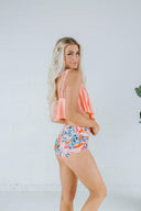 High Waist Floral Two Piece-Swimwear-Krush Kandy, Women's Online Fashion Boutique Located in Phoenix, Arizona (Scottsdale Area)
