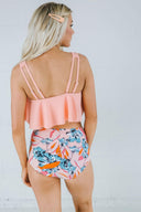 High Waist Floral Two Piece-Swimwear-Krush Kandy, Women's Online Fashion Boutique Located in Phoenix, Arizona (Scottsdale Area)