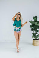 High Waist Floral Two Piece-Swimwear-Krush Kandy, Women's Online Fashion Boutique Located in Phoenix, Arizona (Scottsdale Area)