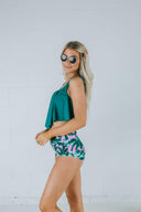 High Waist Floral Two Piece-Swimwear-Krush Kandy, Women's Online Fashion Boutique Located in Phoenix, Arizona (Scottsdale Area)