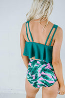 High Waist Floral Two Piece-Swimwear-Krush Kandy, Women's Online Fashion Boutique Located in Phoenix, Arizona (Scottsdale Area)