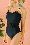 Ruffled Tie Swimsuit-Swimwear-Krush Kandy, Women's Online Fashion Boutique Located in Phoenix, Arizona (Scottsdale Area)