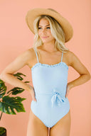 Ruffled Tie Swimsuit-Swimwear-Krush Kandy, Women's Online Fashion Boutique Located in Phoenix, Arizona (Scottsdale Area)