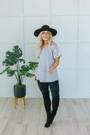 Sequin Sleeve Tunic-Tops-Rae Collective, Women's Online Fashion Boutique Located in Phoenix, Arizona (Scottsdale Area)