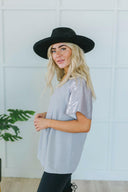 Sequin Sleeve Tunic-Tops-Rae Collective, Women's Online Fashion Boutique Located in Phoenix, Arizona (Scottsdale Area)