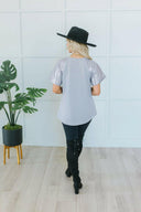 Sequin Sleeve Tunic-Tops-Rae Collective, Women's Online Fashion Boutique Located in Phoenix, Arizona (Scottsdale Area)