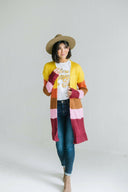 Multi Striped Sweater Cardigan-Cardigans-Krush Kandy, Women's Online Fashion Boutique Located in Phoenix, Arizona (Scottsdale Area)