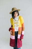 Multi Striped Sweater Cardigan-Cardigans-Krush Kandy, Women's Online Fashion Boutique Located in Phoenix, Arizona (Scottsdale Area)