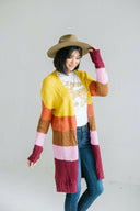 Multi Striped Sweater Cardigan-Cardigans-Krush Kandy, Women's Online Fashion Boutique Located in Phoenix, Arizona (Scottsdale Area)