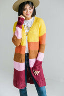 Multi Striped Sweater Cardigan-Cardigans-Krush Kandy, Women's Online Fashion Boutique Located in Phoenix, Arizona (Scottsdale Area)