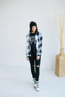 Buffalo Plaid Button Up-Long Sleeve Tops-Krush Kandy, Women's Online Fashion Boutique Located in Phoenix, Arizona (Scottsdale Area)