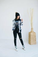 Buffalo Plaid Button Up-Long Sleeve Tops-Krush Kandy, Women's Online Fashion Boutique Located in Phoenix, Arizona (Scottsdale Area)