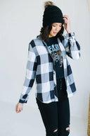 Buffalo Plaid Button Up-Long Sleeve Tops-Krush Kandy, Women's Online Fashion Boutique Located in Phoenix, Arizona (Scottsdale Area)
