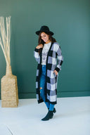 Buffalo Plaid Sweater Cardigan-Cardigans-Krush Kandy, Women's Online Fashion Boutique Located in Phoenix, Arizona (Scottsdale Area)