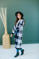 Buffalo Plaid Sweater Cardigan-Cardigans-Krush Kandy, Women's Online Fashion Boutique Located in Phoenix, Arizona (Scottsdale Area)