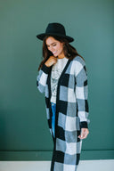 Buffalo Plaid Sweater Cardigan-Cardigans-Krush Kandy, Women's Online Fashion Boutique Located in Phoenix, Arizona (Scottsdale Area)