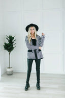 Houndstooth Jacket-Sweaters-Krush Kandy, Women's Online Fashion Boutique Located in Phoenix, Arizona (Scottsdale Area)