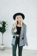 Houndstooth Jacket-Sweaters-Krush Kandy, Women's Online Fashion Boutique Located in Phoenix, Arizona (Scottsdale Area)