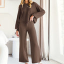 LUXE Soft Long Sleeve & Wide Leg Pant Lounge Set-Pants-Krush Kandy, Women's Online Fashion Boutique Located in Phoenix, Arizona (Scottsdale Area)