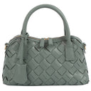 Woven Faux Leather Satchel-Purses & Bags-Krush Kandy, Women's Online Fashion Boutique Located in Phoenix, Arizona (Scottsdale Area)