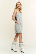 Mineral Wash Comfy Relaxed Twill Romper-Jumpsuits & Rompers-Krush Kandy, Women's Online Fashion Boutique Located in Phoenix, Arizona (Scottsdale Area)