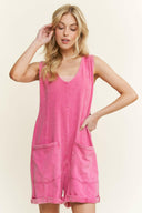 Mineral Wash Comfy Relaxed Twill Romper-Jumpsuits & Rompers-Krush Kandy, Women's Online Fashion Boutique Located in Phoenix, Arizona (Scottsdale Area)