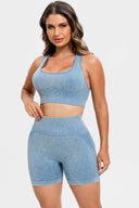 3 Piece Washed Square Neck Wide Strap Active Set-Rae Collective, Women's Online Fashion Boutique Located in Phoenix, Arizona (Scottsdale Area)