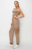 J.HER Mineral Wash Cargo pocket detail Joggers-Rae Collective, Women's Online Fashion Boutique Located in Phoenix, Arizona (Scottsdale Area)