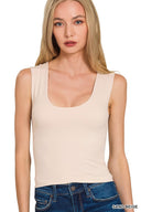 Seamless U-Neck Cropped Tank Top