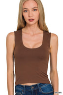 Seamless U-Neck Cropped Tank Top