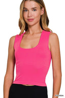 Seamless U-Neck Cropped Tank Top