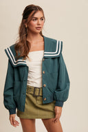 Retro Sailor Vibe Jacket-Jacket-Krush Kandy, Women's Online Fashion Boutique Located in Phoenix, Arizona (Scottsdale Area)