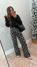 Hot to Go Checked Denim Jeans-Jeans-Rae Collective, Women's Online Fashion Boutique Located in Phoenix, Arizona (Scottsdale Area)