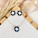 Cowgirl Grid Necklace & Earrings Set-Necklaces-Rae Collective, Women's Online Fashion Boutique Located in Phoenix, Arizona (Scottsdale Area)