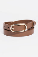 Long Oval Buckle Genuine Leather Belt-Belts-Rae Collective, Women's Online Fashion Boutique Located in Phoenix, Arizona (Scottsdale Area)