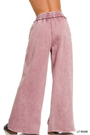 Acid Wash Wide Leg Palazzo Sweatpants