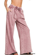 Acid Wash Wide Leg Palazzo Sweatpants