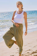 ODDI Cotton Gauze Wide Leg Pants-Bottoms-Rae Collective, Women's Online Fashion Boutique Located in Phoenix, Arizona (Scottsdale Area)