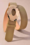 Brighter Days Metal Oval Buckle Belt-Belts-Rae Collective, Women's Online Fashion Boutique Located in Phoenix, Arizona (Scottsdale Area)