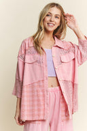 Sweet Stitch Button Down-Tops-Krush Kandy, Women's Online Fashion Boutique Located in Phoenix, Arizona (Scottsdale Area)