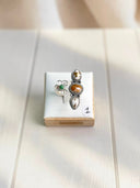 Deer Fawn & Angel Dahlia Honeycomb Ring
