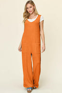 Double Take Full Size Texture Sleeveless Wide Leg Jumpsuit-Rae Collective, Women's Online Fashion Boutique Located in Phoenix, Arizona (Scottsdale Area)
