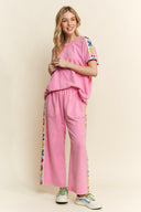 Crochet Patch Detail Pants-Pants-Krush Kandy, Women's Online Fashion Boutique Located in Phoenix, Arizona (Scottsdale Area)