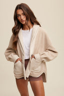 Contrast Collar Button Down Jacket-Jacket-Krush Kandy, Women's Online Fashion Boutique Located in Phoenix, Arizona (Scottsdale Area)