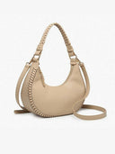 Aria Whipstitch Crescent Shoulder Bag-handbags-Rae Collective, Women's Online Fashion Boutique Located in Phoenix, Arizona (Scottsdale Area)