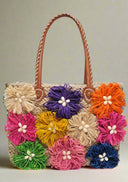 Queenie Straw Flower Tote Bag-Krush Kandy, Women's Online Fashion Boutique Located in Phoenix, Arizona (Scottsdale Area)