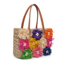 Queenie Straw Flower Tote Bag-Krush Kandy, Women's Online Fashion Boutique Located in Phoenix, Arizona (Scottsdale Area)