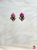 Dalmation Jasper & Mimosa Opal Mixed Bag Cluster Earrings